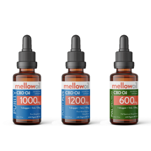 3 Bottle Starter Bundle with 600mg Full Spectrum, 1200mg Purity Plus Broad Spectrum & 1000mg Purity CBD Tinctures