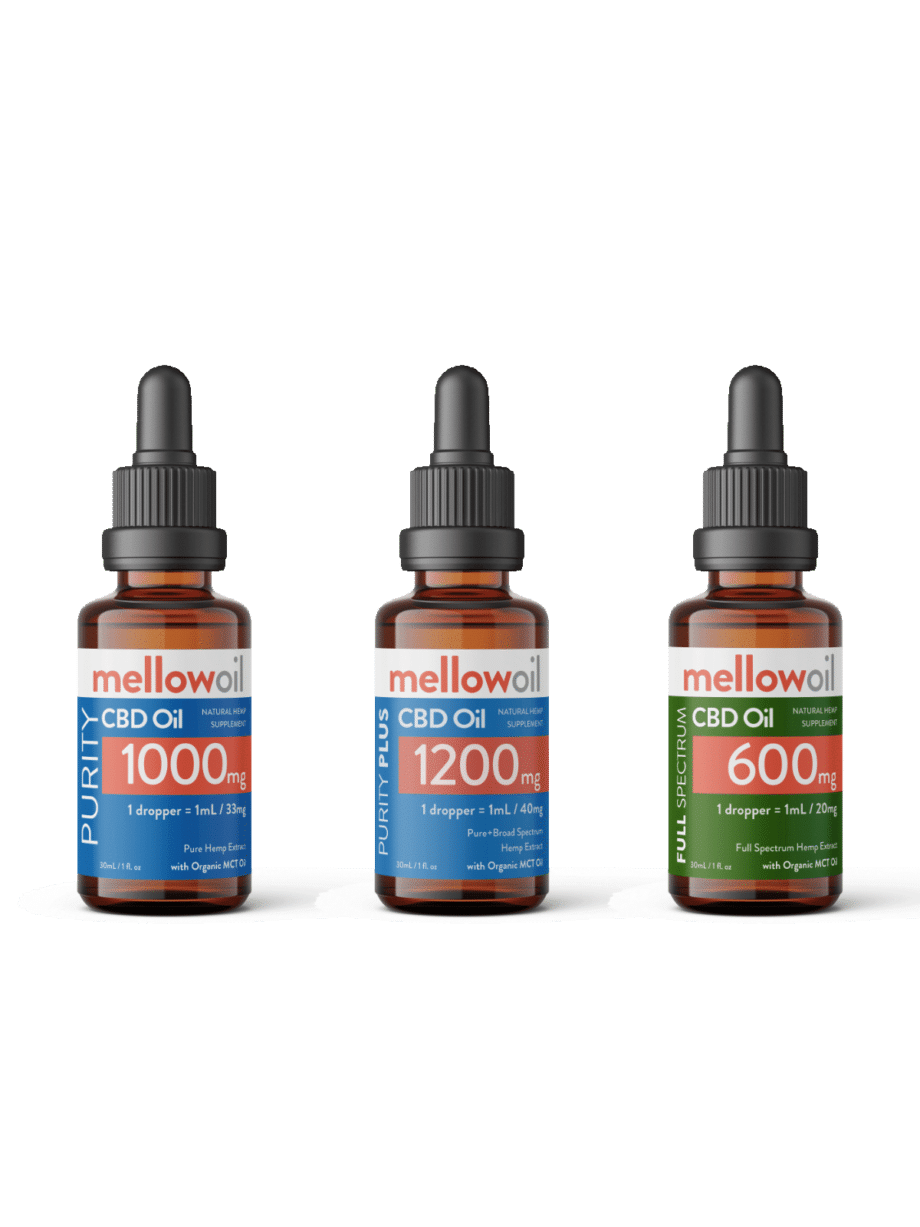 3 Bottle Starter Bundle with 600mg Full Spectrum, 1200mg Purity Plus Broad Spectrum & 1000mg Purity CBD Tinctures