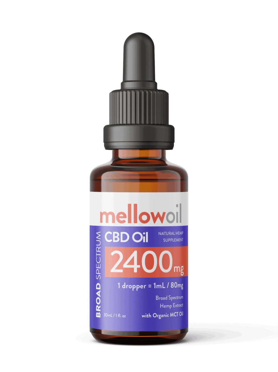 Mellow Oil Broad Spectrum CBD Tincture 30ml with 2400mg Cannabidiol / 80mg CBD per mL