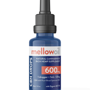 Mellow Oil CBN Drops 600mg with 1:1 Broad Spectrum CBD and CBN – Cannabinol / 20mg of Cannabinoids per mL