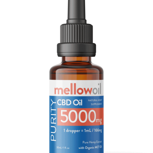 Mellow Oil Purity CBD Oil 30ml with 5000mg Cannabidiol / 166mg CBD per mL