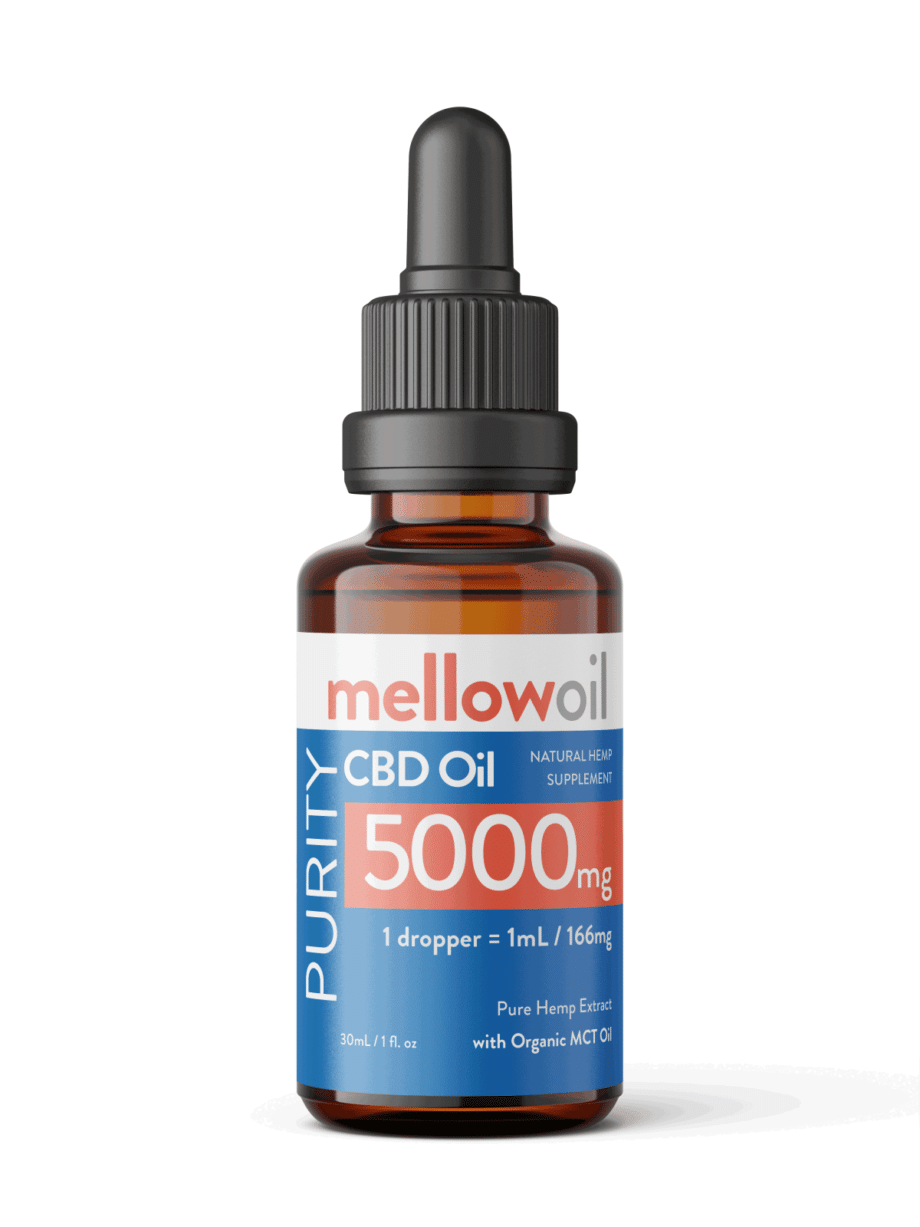 Mellow Oil Purity CBD Oil 30ml with 5000mg Cannabidiol / 166mg CBD per mL