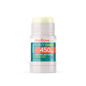 Mellow Oil mini Topical Hemp + DMSO & 450mg CBD UNSCENTED Relief Stick 30mL