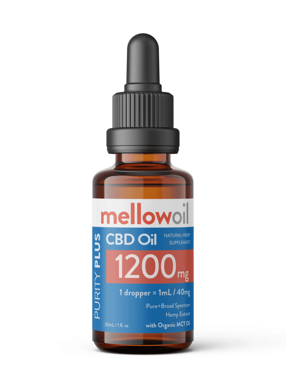 Mellow Oil Purity PLUS CBD Oil Blend 30ml with 1200mg CBD / 40mg CBD per mL